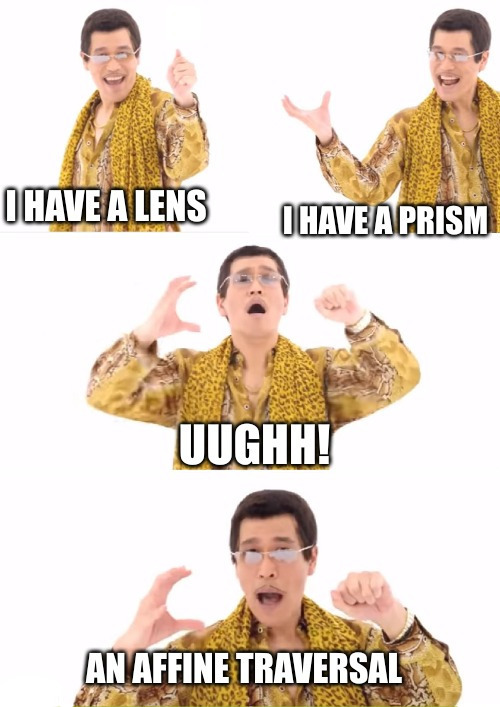 Lens + Prism = Affine Traversal